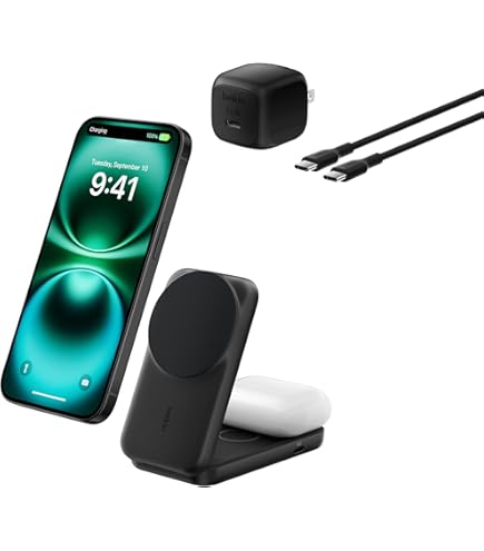 Amazon.co.jp: Belkin WIZ001dqBK-A Wireless Charging Stand for