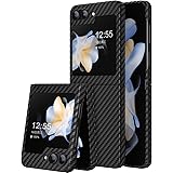 Galaxy Z Flip 5用アラミド繊維ケース memumi 0.5mm極薄デザイン 耐衝撃保護カバー 1500Dアラミド繊維 ワイヤレス充電対応