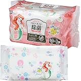 レック(LEC) ディズニー アルコールフリー 除菌ウェットシート 60枚×3個 (ディズニープリンセス アリエル) 日本製 グレープフルーツ種子エキス配合 ホワイト 180枚