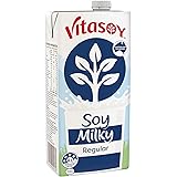 Vitasoy Milky Regular Long Life Soy Milk, 1 Litre (Pack of 12)