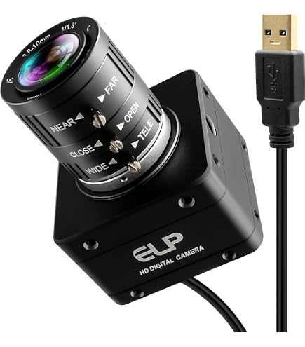 Amazon.co.jp: ELP 20MP USB3.0産業用カメラ、4K UHD 3840P 30fps高