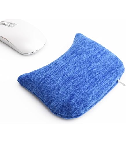 WEIFEI-Ergonomic Mouse Wrist Rest Bean Bag, Carpal Tunnel Mouse Support Pad Filled Ergo Beads For Computer Laptop Pc Gaming Ivory White - View #3