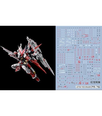 Amazon | 蛍光 ディテールアップ用水転写式デカール MG 1/100 レッド