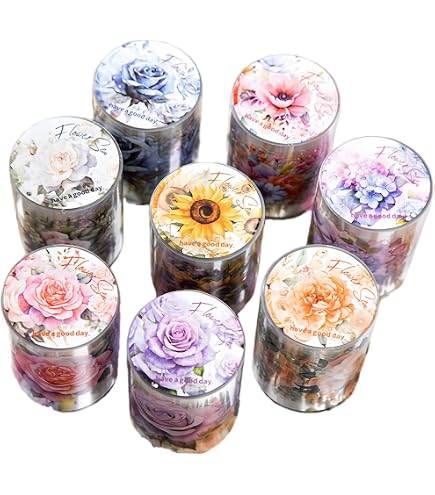 Amazon.co.jp: マスキングテープ かわいい EverEin 花柄 パンダ 特殊