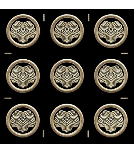 Amazon.co.jp: 家紋 蒔絵シール 家紋ステッカー「丸に蔦 金」55mm