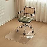 Hedoho チェアマット 透明 120x140cm 厚さ1mm クリア 椅子マット 床保護マット PVC カーペットプロテクターマット 床傷防止 特大サイズ オフィス/食卓/フロア/畳/机下/椅子 （透明 1mm, 120x140cm)