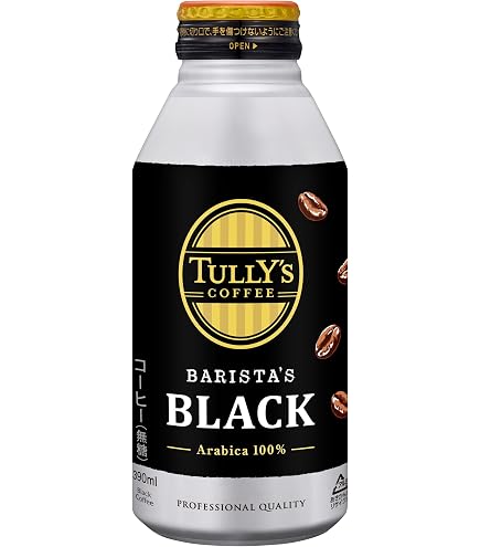 伊藤園 TULLYS COFFEE BARISTAS BLACK 390ml … Amazon.co.jp: Itoen Tully's Coffee Barista BLACK Black Bottle Cans