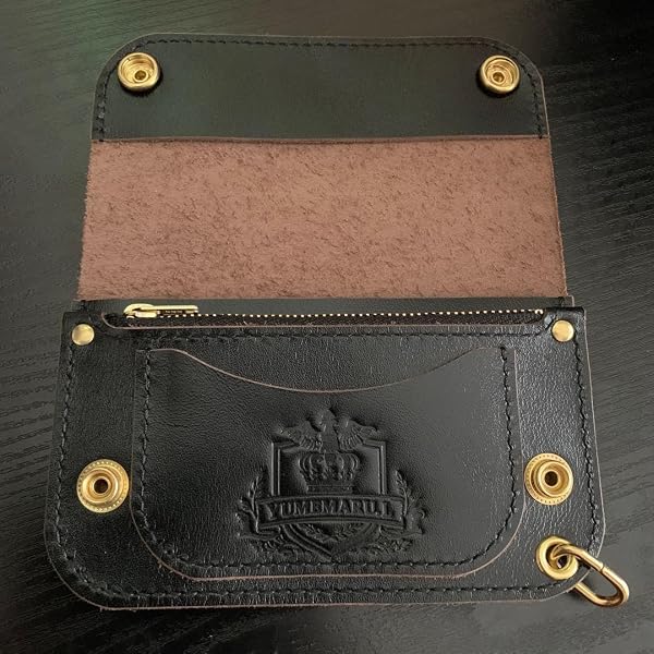 Amazon | トラッカーウォレット ロング スタッズ 栃木レザー長財布