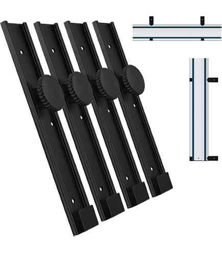 StealthMounts Track Rail Mount - 4-Pack For Track Saw Guide Rails, Made In UK