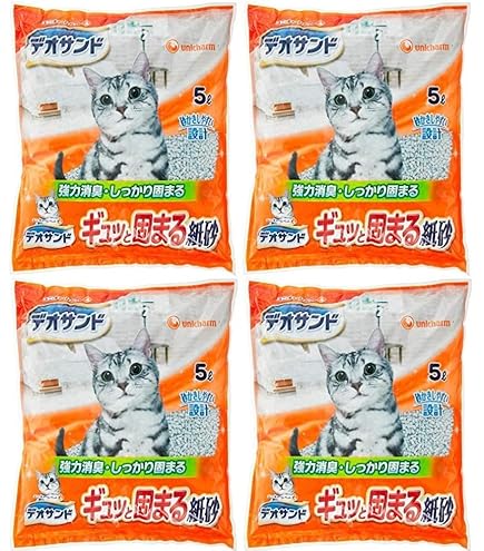 Amazon | デオサンド ギュッと固まる紙砂 5L×6袋 | ユニ・チャーム