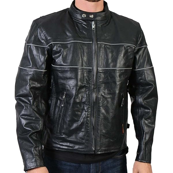 Amazon | [ショット] ラムレザー トラックジャケット 2 ライン