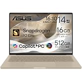 ASUS ノートパソコンZenbook SORA UX3407NA 14インチ Qualcomm Snapdragon X2 Elite X2E-88-100 メモリ16GB SSD 512GB Windows 11 バッテリー駆動 25.5時間 重