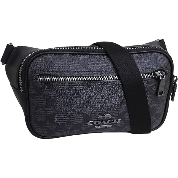 COACH ブラック エリアスボディバッグ・小銭入れ付き オールレザー 美