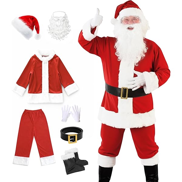 Amazon.co.jp: [GOKEI] サンタクロース 衣装 6点セット サンタ