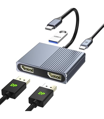 Amazon.co.jp: USB-C HDMIとDisplayPort変換アダプタ 4-IN-1 マルチ