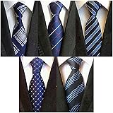 CROWNEW ネクタイ 洗える ビジネス用 結婚式 プレゼント ストライプ チャック 小紋 3/4/5/6本セット