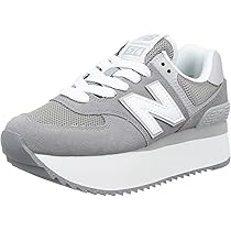 ニューバランス　グレー　574 厚底スニーカー 25.0 New Balance】コーディネートしやすい！厚底スニーカー グレー
