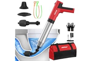 POPULO Electric Toilet Plunger Swift High Pressure Drain Unclogger Plungers for Bathroom, Floors, Shower Heavy Duty Versatile