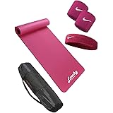 SWITCHゲーム用 ヨガマット おりたたみ トレーニングマット エクササイズマット ヨガ ピラティス マット 厚さ 10ｍｍ 「 リストバンド ヘッドバンド ストラップ 収納ケース付 」「 ニトリルゴム 滑り止め マットバッグ 」