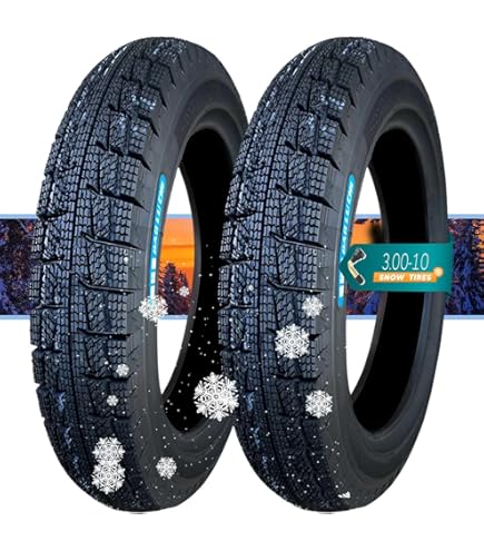 Amazon | 3.00-10 スノータイヤ チューブレス 前後輪共用 3.00 10 ハイ