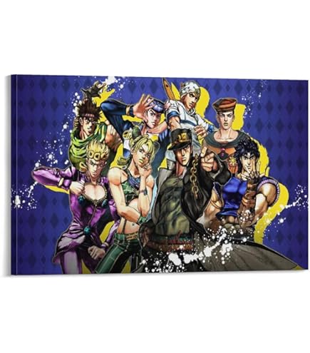 荒木飛呂彦原画展　ポスター　ジョジョ展　グラフィック　A1ポスター　全員集合 Amazon.co.jp: 荒木飛呂彦原画展 ポスター ジョジョ展