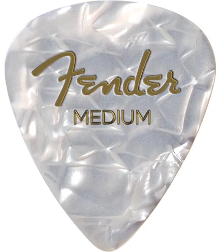 Amazon | Fender ピック×10枚 ティアドロップ MEDIUM-WHT | ピック