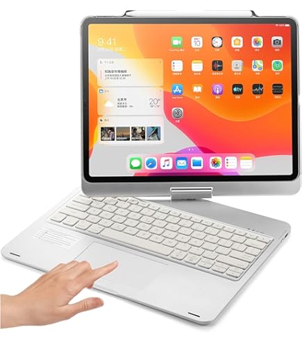 Amazon.co.jp: Lenrich iPad Pro 12.9 キーボードケース 360度回転可能  