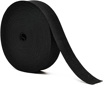 Amazon | 弾性バンド ズボン用の交換バンド 裁縫材料 ナイロン ラバー ブラック (幅25mm×10m) | ゴム 通販