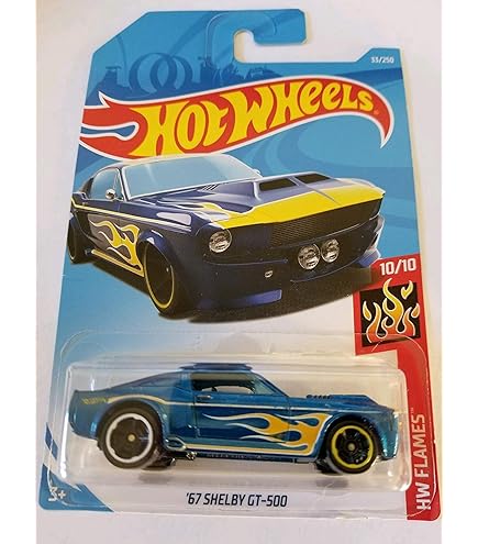 Hot Wheels 青いミニカー 炎のデザイン Amazon | Hot Wheels HW FLAMES 7/10、ブルーと炎 '69 DODGE