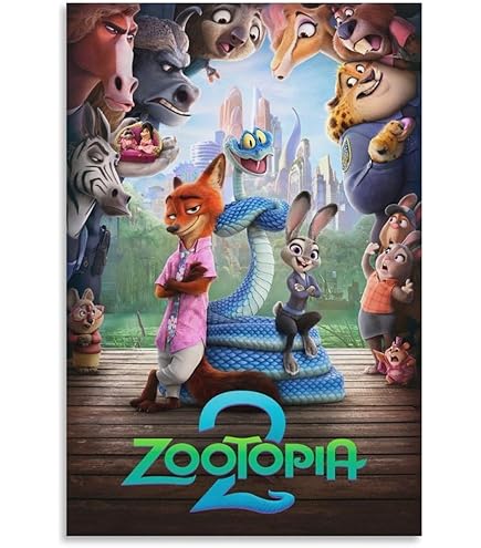 Amazon.co.jp: 映画ポスター ズートピア -2 ポスター アートキャンバス
