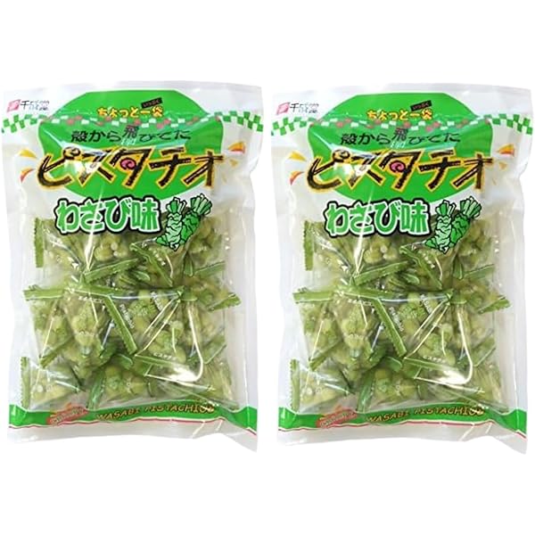 Amazon.co.jp: 千成堂 グリーンスナック ピスタチオ わさび味 215g 個