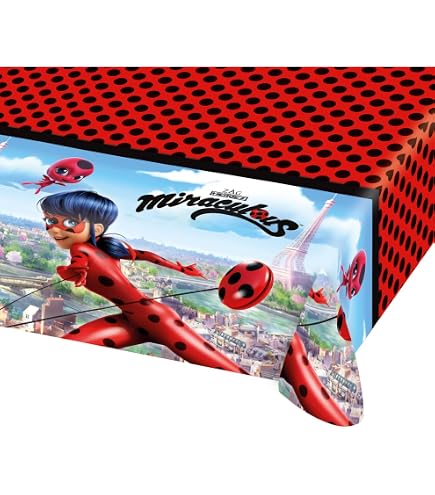 Amscan Serviettes en papier - Miraculous - Lot de 20 - 33x33 cm - Rouge - Multicolore - Enfants pas cher