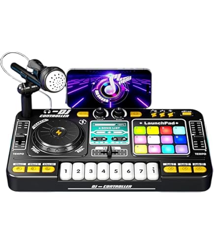 Amazon.co.jp: キッズDJミキサー、マイク付きベビー用のDJデッキ