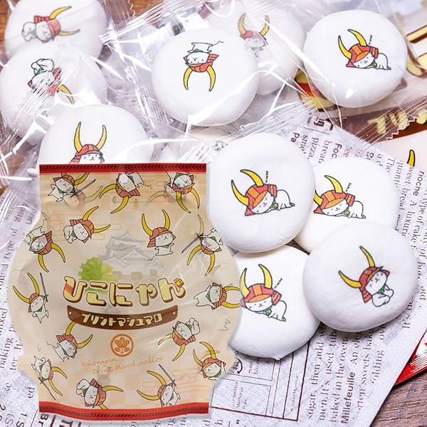 Amazon.co.jp: ひこにゃんプリントマシュマロ 滋賀県 彦根お土産 ひこ