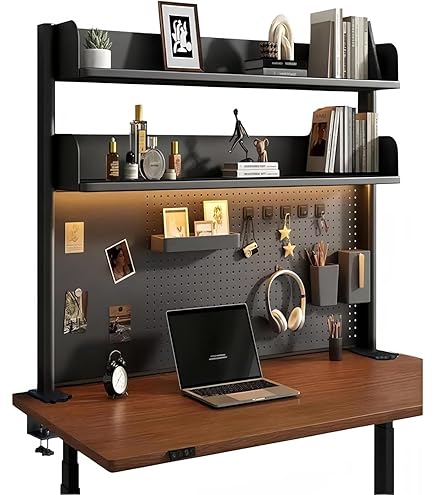 Amazon | 机上ラック 学生 勉強机 収納棚 デスクトップ収納ラック