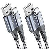 USB Type C ケーブル【1m+2m/2本セット】Sweguard USB-A & USB-C ケーブル【3.1A QC対応 急速充電】 タイプc 充電iPhone 17/16/15 Pro MAX/アイフォン15, iPad Pro,Samsung Galaxy S26/S25/S24/S23/S22,Sony,Xiaomi,Huawei,Pixel,type-c機種対応 (灰)