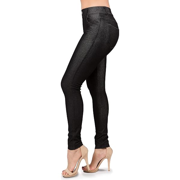 Yehopere Women's High Waist Pull-On Skinny Jeans - Elastic Stretch Jeggings, Blue, Multiple Sizes - View #9