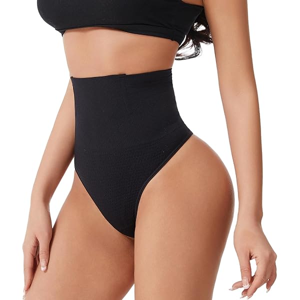 SOL LORA Thong Shapewear For Women - High Waist Seamless Tummy Control Shaping Panties