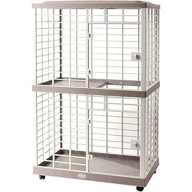 新品　キャットケージ　ケージ　高さ104cm コンパクト　多機能　グレー 新品 キャットケージ ケージ 高さ104cm コンパクト 多機能