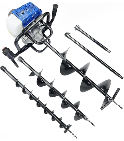 穴掘り機　52cc エンジンオーガー アースオーガー アスクワークス 杭打ち 楽天市場】穴掘り機 52cc エンジンオーガー アースオーガー