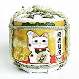 ミニ樽 日本酒樽 菰樽 招き猫柄 300mlボトル ディスプレイ イベント用 プレゼント 飲食店 開店祝い 写真映え良