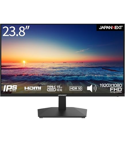 Amazon.co.jp: JAPANNEXT 23.6型 USB Type-C(65給電対応) フルHD