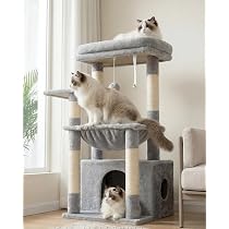 Amazon | Heyblyキャットタワー 大型ふかふか猫バスケット 据え置き
