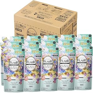 【ケース販売】フレアフレグランス 柔軟剤 フラワー&ハーモニーの香り 詰め替え 480ml×15個