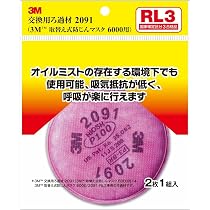 Amazon | 3M 取替え式 防じんマスク 6000用 2091 交換ろ過材 2枚 国家 