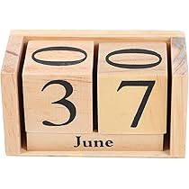Amazon | SEWACC ブロックカレンダー 木製 万年カレンダー 月 日付 万