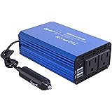 LeicesterCNL LST 12V 300W カーインバーター コンバーター 修正正弦波 DC12VをAC100Vに交換 車載充電器 USB給電2口 AC100Vコンセント電源2口 車内充電器 シガーソケット 停電、車中泊、災害等に対策 ブル