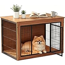 Amazon.co.jp: Alebert 犬 ケージ ペットケージ 木製家具調 犬サークル