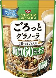 日清シスコ ごろっとグラノーラ 3種のまるごと大豆 糖質60%オフ 360g×6袋