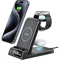 3in1充電スタンド ワイヤレス充電器 Amazon.co.jp: ワイヤレス充電器 3in1 充電スタンド magsafe